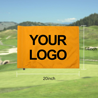Drapeau de golf brodé personnalisé, coupe de golf et drapeau double face résistant au soleil en Oxford 300D, drapeau maître