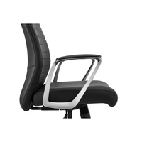 Kursi Kantor Ergonomis Putar Eksekutif, Sandaran Kepala Dapat Disesuaikan, Aluminium Alloy, Modern dan Bergaya