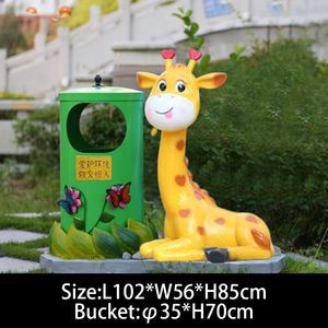 Namchi - Cubo <span class=keywords><strong>de</strong></span> <span class=keywords><strong>Basura</strong></span> <span class=keywords><strong>de</strong></span> Fibra <span class=keywords><strong>de</strong></span> Vidrio con Forma <span class=keywords><strong>de</strong></span> Animal <span class=keywords><strong>de</strong></span> Dibujos Animados, Tamaño Real, Impermeable, con Mano Realista para Sujetar, para Exteriores - Product Image 5