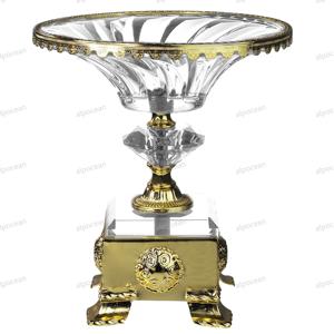 Tazón de Vidrio Ecológico de Diseño Italiano con Base de Metal, Chinni Posuda, para Mercados de Uzbekistán y Tayikistán, Uso en Fiestas - Product Image 2