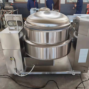 กาต้มน้ำเหนี่ยวนำไฟฟ้า200L กาต้มน้ำเหนี่ยวนำไฟฟ้าพร้อมเครื่องผสมกาต้มน้ำพร้อมเครื่องกวน - Product Image 4