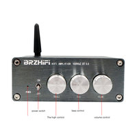 BRZHIFI Amplificateur stéréo économique de niveau HiFi 2.0 Amplificateur numérique classe d 50WX2 100WX2 BT 5.0