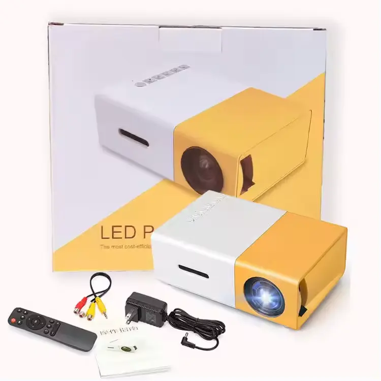 YG300 4K HD USB Kino Theater Beamer YG 300 Multimedia Projektor Spiel Mini tragbarer Home LED LCD Taschenprojektor