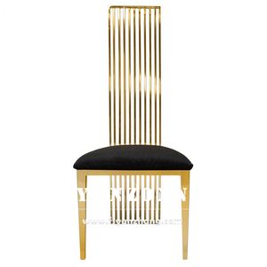 Chaises de salle à manger <span class=keywords><strong>Aria</strong></span> modernes de luxe en cuir PU avec cadre en acier pour banquets et mariages - Product Image 3