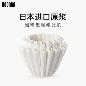 Papel de Filtro de Café Koonan en Forma de Pastel, Sin Blanquear, para 1-4 Tazas, 50 Hojas - Product Image 3
