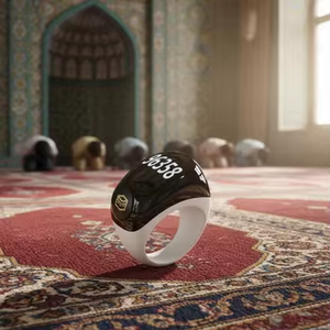 Equantu Nouveau QB809 Anneau de Zikr Trois-en-un, Compteur de récitation du Coran portable, Anneau de prière islamique traditionnel (Tasbih) - Product Image 1