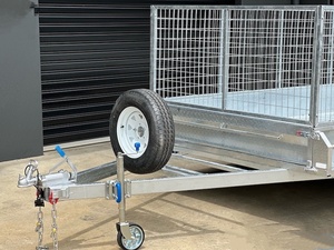 GOTRAILER Nouvelle remorque à plateau galvanisée robuste 8x5 avec freins, essieu <span class=keywords><strong>tandem</strong></span>, 3200 kg ATM, pour l'agriculture, le transport de marchandises, l'aménagement paysager, le remorquage et l'industrie - Product Image 5