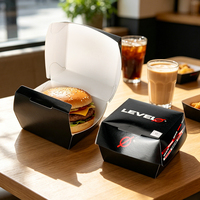 Emballages pour hamburgers à emporter, biodégradables, jetables, pour sandwichs, hamburgers, frites, nourriture, taille personnalisée, couleur personnalisée