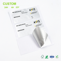 Rouleaux d'étiquettes personnalisées en aluminium, autocollants métalliques argentés pour équipement, étiquettes d'enregistrement d'inspection pour flotte de machines de location, fournisseur en gros