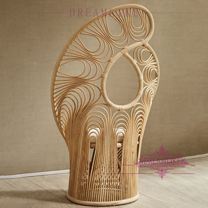 เก้าอี้พักผ่อนพนักพิงหลังสูงพร้อมเบาะโรงแรม,เก้าอี้หวายหวายธรรมชาติใช้ในสวนนกฟีนิกซ์เก้าอี้หวายกลางแจ้ง - Product Image 2