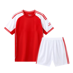 Maillots <span class=keywords><strong>de</strong></span> football imprimés 2026 pour clubs et équipes nationales 26/27, rouge et <span class=keywords><strong>blanc</strong></span>, unisexe, 100 % polyester - Product Image 2