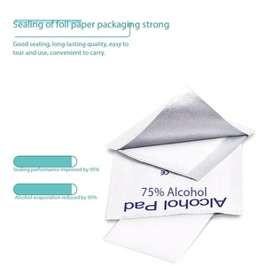 Lingettes désinfectantes stériles jetables non tissées à 75 % d'alcool, boîte de 100 pièces, pour le nettoyage des écrans de téléphone et des lentilles, vente en gros - Product Image 3