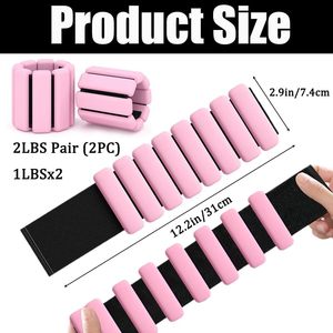 Pesas de Tobillo Ajustables de Silicona y Acero Inoxidable para Entrenamiento y Fitness, 1lb, 2lb, 4lb, Unisex, Brazaletes para Muñeca y Tobillo - Product Image 2