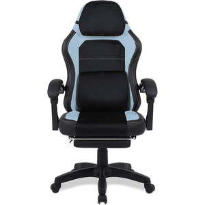 Silla de Oficina Grande, Premium, Suave y Duradera, con Logotipo OEM de Anji, Silla de Juego de Cuero Negro y Azul, Cómoda, con Elevación, para Sala de Juegos - Product Image 3