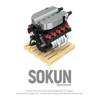 PB PB8869 Nouveau MOC V10 Mini Voitures à Moteur Échelle 1:35 Ensemble de Blocs de Construction Éducatifs DIY 392 pièces pour Adolescents et Adultes Cadeau d'Anniversaire