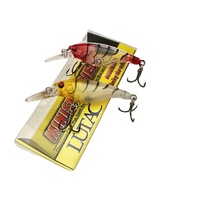 Leurre suspendu LUTAC 55MM 2.5G Minnow 12 #   Hameçon triple à yeux 3D, lèvre haute, en plastique ABS, pour lancer longue distance