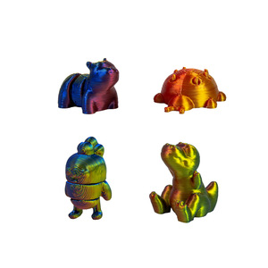 Figurines d'animaux imprimées en 3D 2026 : Adorables mini-dinosaures et chauves-souris colorés pour la décoration intérieure - Product Image 4