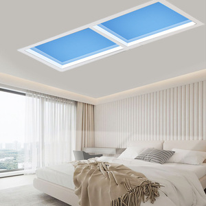 Plafonnier en aluminium bleu artificiel minimaliste moderne avec application et commande vocale-Luminaire de salon intérieur - Product Image 2