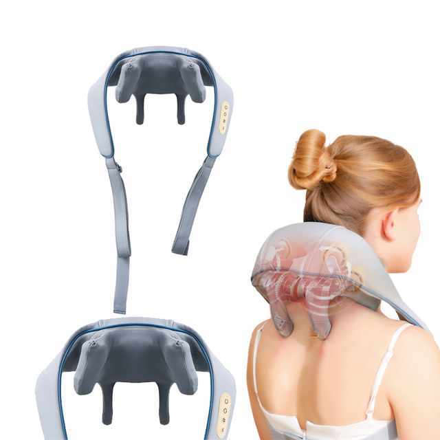 Portable Neck Release Neck and Shoulder Massager Neck Massager Shawl Massage Machine Device Wireless Shiatsu for Relax