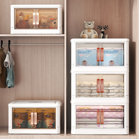 Boîte de rangement pliable en plastique PP de qualité supérieure, empilable, épaissie, pliable, bac de rangement, caisse, organisateur, coffre