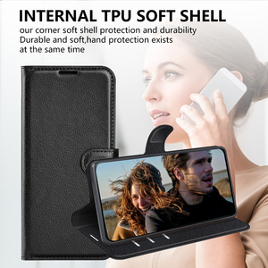 Para <span class=keywords><strong>Zte</strong></span> <span class=keywords><strong>V30</strong></span> V50 <span class=keywords><strong>Vita</strong></span> <span class=keywords><strong>4G</strong></span> Lichi Grain Folio Pu Funda de cuero con tapa tipo billetera - Product Image 5