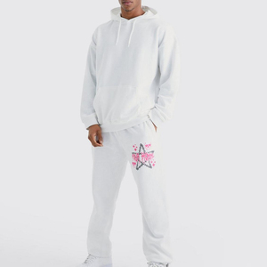 Custom Made <b>Plain</b> Fleece <b>Tracksuits</b> Men Slim Fit <b>Tracksuit</b> for Men Customized Adults New Design White <b>Tracksuit</b> - Product Image 1