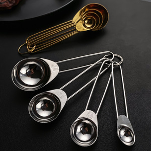 ชุดช้อนตวงสแตนเลส 4 ชิ้น รูปทรงไข่ ใช้กับเครื่องล้างจานได้ อุปกรณ์ทำขนม - Product Image 2