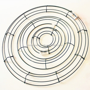 फैक्टरी मूल्य 10 इंच दौर तार पुष्पांजलि फ्रेम त्योहार सजावट के लिए - Product Image 4