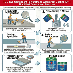 Polyurethane Waterproof <b>Paint</b> High-Performance Waterproofing Membrane for Roof & Basement - Product Image 3