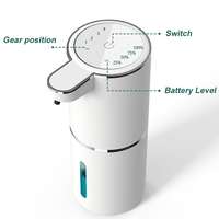 J5442 Distributeur automatique de savon liquide pour salle de bain Charge par câble sans contact Source d'alimentation électrique/batterie portable pour hôtels