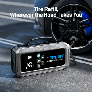 TOPDON V2200Air 2-in-1 2200 Car Battery Jump & Tire With Digital LCD Screen and Emergency Light TOPDON V2200Air Jump Starter Tir - Product Image 5