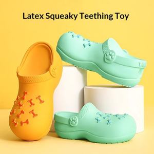 Köpek Oyuncağı Sesli Lateks Terlikler, Köpekler, Yavrular ve Büyük Irk Köpekler için Isırmaya Dayanıklı, Kendini Rahatlatan - Product Image 4