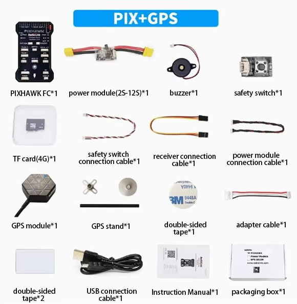 Controlador de vuelo Pixhawk + GPS SE100