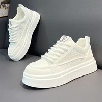 Chaussures de sport décontractées pour hommes, respirantes, en maille blanche, à lacets, avec semelle épaisse, pour l'été – Meilleures ventes, haute qualité