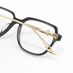 Lunettes de vue épaisses en acétate anti-UV pour hommes et femmes, avec support, monture optique, logo personnalisé, vente en gros Chine - Product Image 2