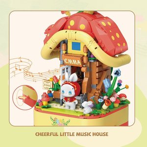 <span class=keywords><strong>EMMA</strong></span> Blocs de construction en plastique en forme de <span class=keywords><strong>maison</strong></span> champignon, ensemble de blocs de construction, jouet de construction - Product Image 4