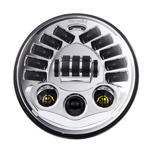 Phare de <span class=keywords><strong>moto</strong></span> adaptatif rond noir/chromé de 7 pouces LED avec moteur de projecteur de faisceau Hi/Lo Phare rond de 7 "pour <span class=keywords><strong>Harley</strong></span> <span class=keywords><strong>Moto</strong></span> - Product Image 2