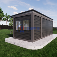 Préfabriqué minuscule Maison Prfabrique Chine 26ft * 10ft avec panneaux sandwich avec toit en pente Maison modulaire conteneur pour bureau