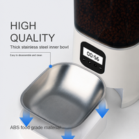 Distributeur automatique intelligent pour animaux de compagnie, portable, 5L, écran LCD, pour chats et chiens, programmable, rechargeable, tension universelle, matériau ABS, étanche IPX4, application