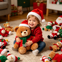 Ours en peluche personnalisé d'usine, mignon ours de Noël, jouet en peluche avec logo personnalisé, décoration de Noël, jouet en peluche pour cadeau