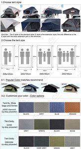 Sunday Campers 4X4 Four-Seasons Impermeable Soft Shell Roof Top Carpa Tipo extendido con apertura automática rápida Camping - Product Image 4