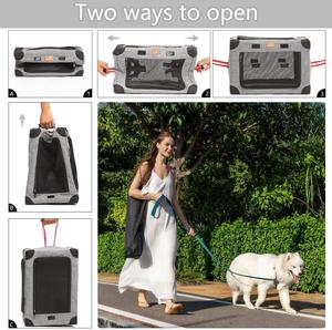 Niche Portable à 3 portes pour chiens, caisse de voyage pliable et sur le côté pour animaux domestiques, pour petits, moyens et grands chiens, usage intérieur et extérieur - Product Image 5