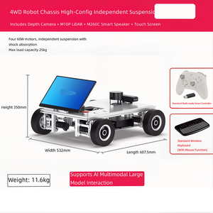 Telaio Robotico WD AI con Interazione Multimodale, Sospensioni Indipendenti a Quattro Ruote, Telecamera di Profondità, Motore ad Alte Prestazioni, ROS2 - Product Image 5