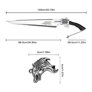 129cm <span class=keywords><strong>Final</strong></span> fantezi <span class=keywords><strong>VIII</strong></span> FF8 Squall Leonhart silah çoğaltma Gunblade wingsilah kılıç Lionheart kanatlı - Product Image 2