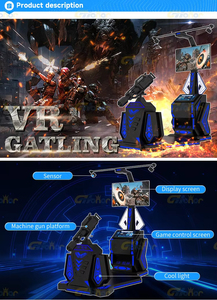 Máquina de Juego de Disparos <span class=keywords><strong>VR</strong></span> Gatling con Pantalla LCD HD de 42 Pulgadas, <span class=keywords><strong>18</strong></span> <span class=keywords><strong>Juegos</strong></span> Clásicos, Uso en Interiores, 1 Jugador - Product Image 4