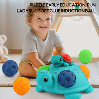 Juguetes Educativos Montessori para Bebés Zhorya, Bloques Sensoriales de Silicona Suave en Forma de Tortuga, Juguetes Apilables para Ahorrar Dinero
