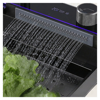 Robinet de cuisine numérique LED OEM, en acier inoxydable SUS 304 fait à la main, noir et blanc, intelligent, multifonction, à cuve unique