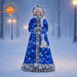 Nouveau design de motif lumineux 3D de Noël pour extérieur, affichage commercial LED de Père Noël et de Mère Noël pour les projets de décoration urbaine - Product Image 2