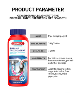 Vendita calda scarico del tubo del water disostruire agente draga 300g pulitore di scarico in polvere dispositivo di rimozione degli zoccoli lavello da cucina <span class=keywords><strong>e</strong></span> pulitore di scarico - Product Image 6