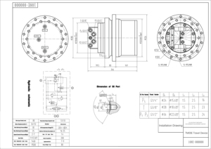 小松21W-60-22130的Belparts PC78 PC75UU-2 PC78US-6 PC78MR PC78-6挖掘机终传动GM09 TM09行走电机总成 - Product Image 5